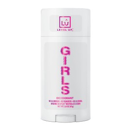 Level Up Girls Deodorant: Aluminum-Free, Alcohol-Free, Paraben-Free, 24 Hr Odor Protection, Clean Fresh Scent, Kids & Tweens, Made in the USA