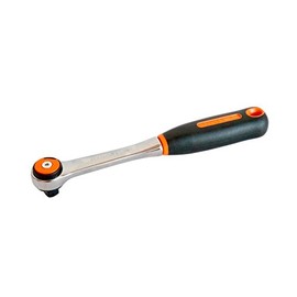 Bahco 7750RN Reversible Ratchet with 72 Teeth/5 Degree Action Angle, Silver/Black/Orange, 3/8-Inch