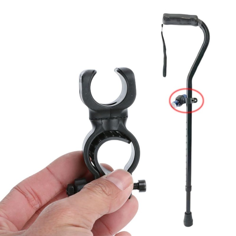 DeaHea 2 Pack Walking Cane Flashlight Mount Walking Stick Flashlights