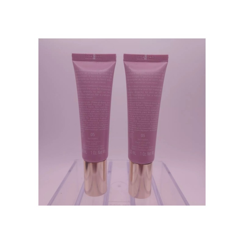 LOT OF 2 Clarins SOS Face Primer LAVENDER Brightens Sallow