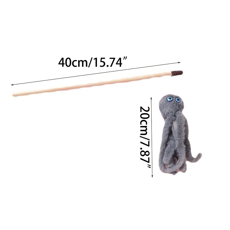 hokojix Lovely Cat Toy Funny Simulation Fish Furry Octopus Funny