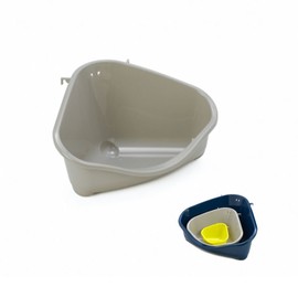 MODERNA Corner Litter Pan Warm Grey 35cm