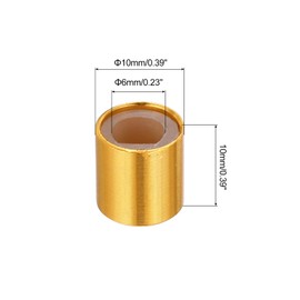 sourcing map Potentiometer Control Knob 6mm D Type Shaft Electric Guitar Power Amplifiers Stereos, Bass 180 Degrees 6x10x10mm Aluminum Plastic Knobs Gold 5PCS