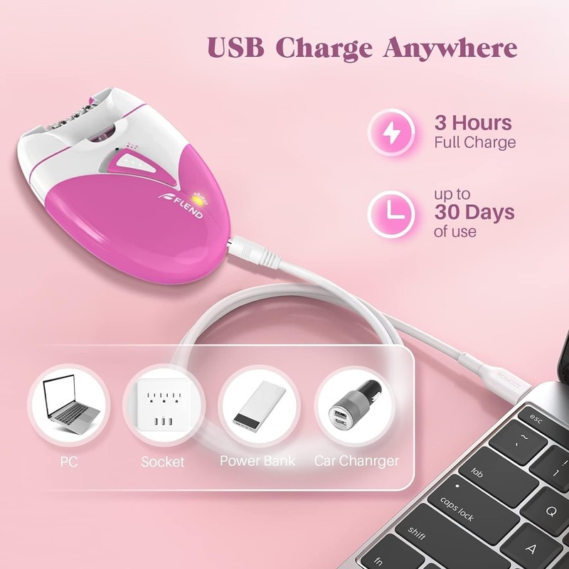 Epilator, 2 Speed Setting of Smooth Glide Face Ep-ilator for