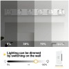 Ship in USA,Modern Crystal 6-Light LED Wall Sconce,Elegant Chrome Bathroom