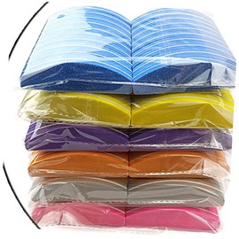 Baluue 20pcs Mini Half-moon Sponge Nail File Double-sided Nail Polishing Tool for Home Salon Use Accurate Grinding Polishing Sturdy Easy to Operate Yellow