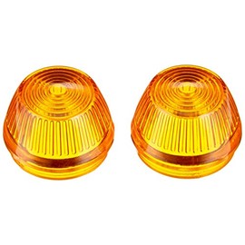 Kijima 217-4047 Motorcycle Parts Turn Signal Lens, Round 1.4 in (35 mm) General Purpose, Rubber/Amber, 2 Pieces