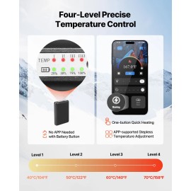 Uimoso Electric Heated Socks 5000mAh Battery M Size Rechargeable for Outdoor Use