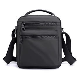CHIFEI Bolso Hombro Negocio Viaje Bolsa Casual Mano Cruzada Laptop Mensajero Hombre (Negro)