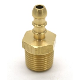 British Made 1/2" Bspt Male Fitting to Lpg Fulham Nozzle to 8mm I/D Hose