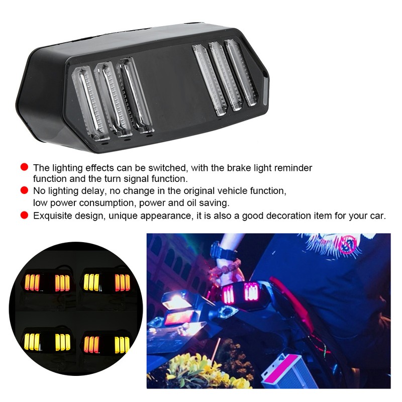 Motorcycle LED Integrated Tail Light Turn Signal Fit for Honda