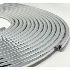 U-Shaped Black or Chrome Door Edge Molding (Chrome, 1/2" x 50')