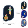 EUSTACE Patches, Space Applique Iron on Star Ball Patch, Denim