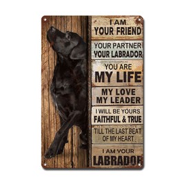 Lygond Metal Sign Tin Sign Vintage Wall Art I Am Your Friend Gift for Labrador Dog Lovers Dog Lovers Vintage Wall Art Prints Boho Bedroom Decorations for Gift 6×8 Inches