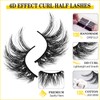 False Eyelashes Natural Half Lashes, 6D Cat Eyelashes Dramatic Fluffy
