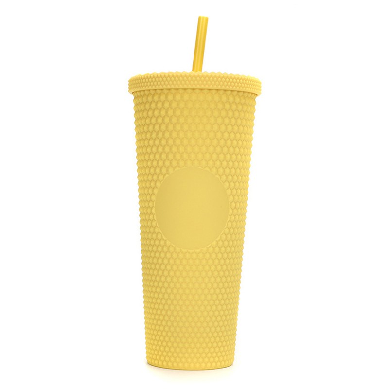 710ML/24OZ Large Capacity Water Cup Fully Studded Matte Tumbler Reusable