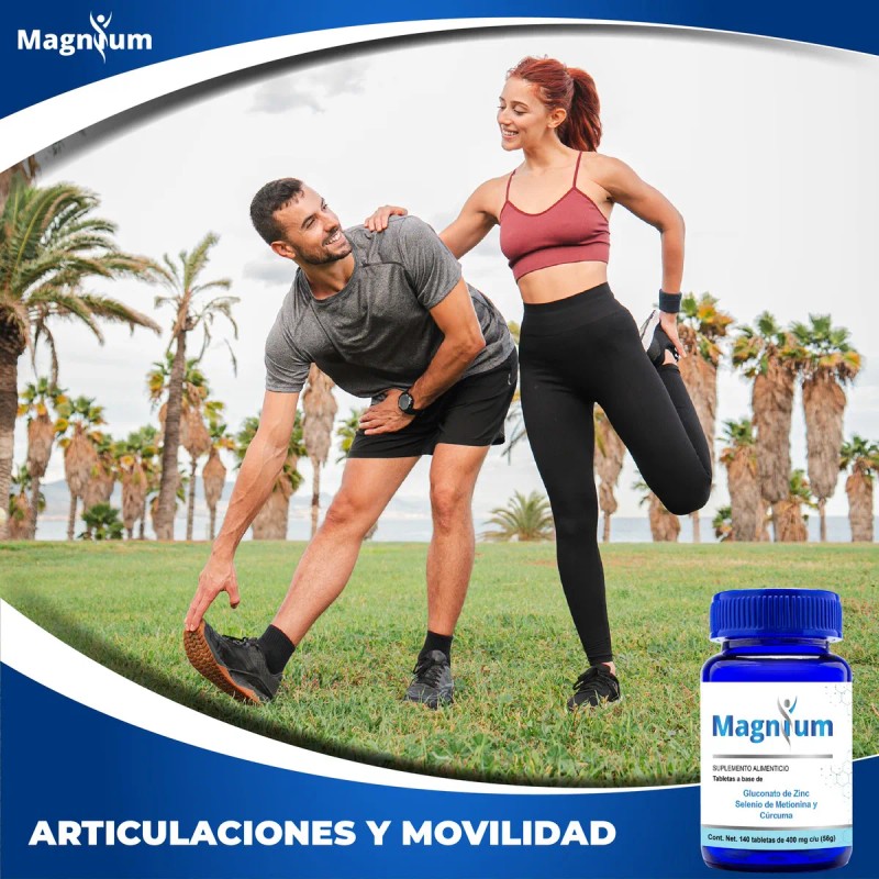 Suplemento Nutricional Magnium Selenio Cúrcuma Zinc Tabletas