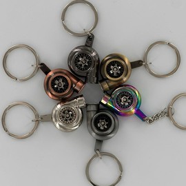 Mini Turbo Keychain - Color: Antique pewter