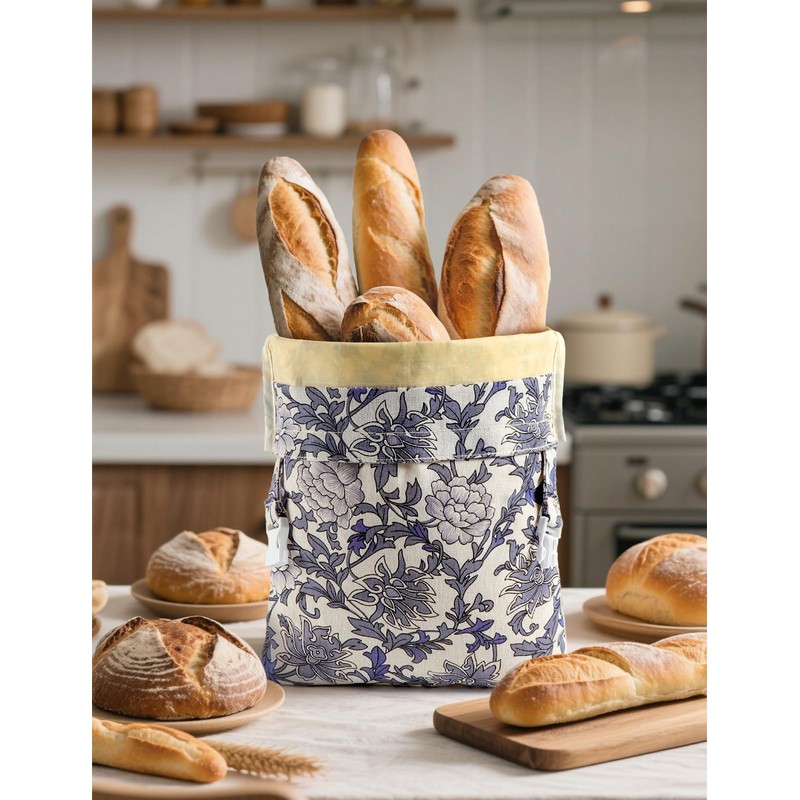 Reusable Bread Bags for Homemade Bread, 2 Pack XL Cotton