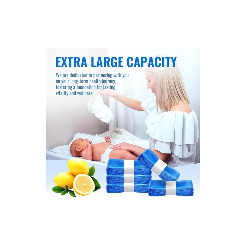 Nappy Bin Refill Bag, 4.5 m, Pack of 9 Nappy