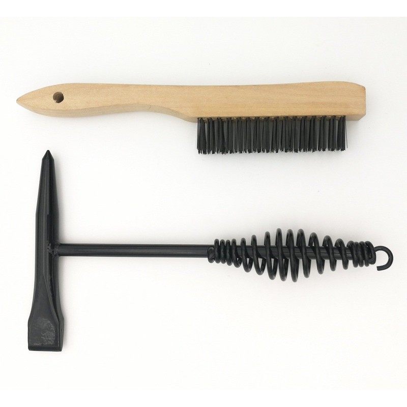 VASTOOLS Welding Chipping Hammer with Coil Spring Handle,10.5",Cone and Vertical