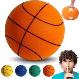 Silent Basketball, WADY Mute Basketball, Dribble Dream Silent Basketball, High Resilience, Prevent collisions, Suitable for Indoor Play, Eliminate Lack of Exercise,Free Basketball (Orange, 7 in)