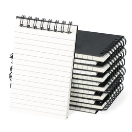 wavamawa 24 Pack Pocket Notebooks, 3x5 inch Small Notepads, Mini Spiral Notebook, Little Pocket Size, Lined College Ruled Paper, Memo Note Pads for Home, Office, School, Travel (Black)