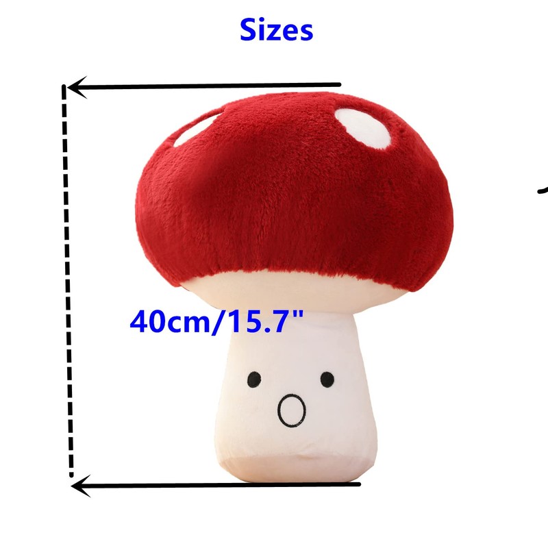 Hynbasea 3D Creative Plush Pillows Mushroom Cute Surprised Mushrooms Throw