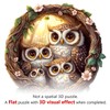 Wooden Puzzles for Adults 190 Pices, 3D Owl Family Wooden