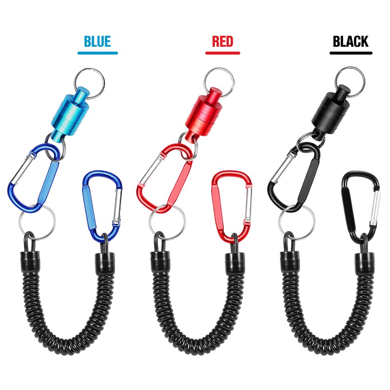 3pcs Fly Fishing Magnetic Net Release Holder Fishing Lanyard Magnetic