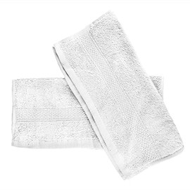 Soleil d'ocre, Lagune Set of 2 Guest Towels, Cotton, White, 30 x 40 cm