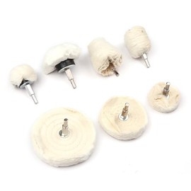 Naroote Polishing Pad, Buffing Wheel Polishing Kit Lint Wheel with 6.35mm Handle for Metal Aluminum,Stainless Steel,Chrome,Jewelry,Wood,Plastic (7pcs)