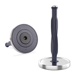 KITCHENDAO One-Handed Countertop Paper Towel Holder, Rotation Freestanding Kitchen Paper Holder Stand, Stainless Steel Paper Roll Holder with Weighted Base High-Adhesion Pad Sticker