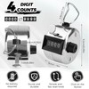 4 Pieces Metal Handheld Tally Counter, Handheld Counter, 4 Digit