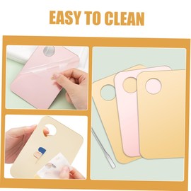 Outanaya Makeup Plate Set 6pcs Mixing Pallette Make Up for Foundation Eyeshadow Spatula for Professional Artists