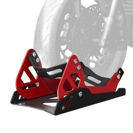 USTPO Motorcycle Wheel Chock Universal Front Tires Stand Adjustable Heavy Duty 1800 lb Capacity for 8"-21"Dirt Pit Bikes Ebike Electric Dirtbike Sports