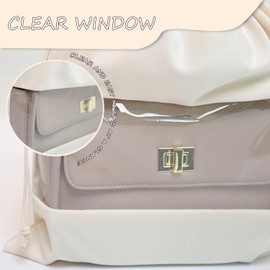 Lckaey handbags Dust Bags for Purse and shoes-grade suede velvet Clear tote bag dust Storage Bags 3 Pack Y100beige-S