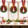 Jutom 4 Pcs Lighted Christmas Wreath 10 Inch Artificial Christmas