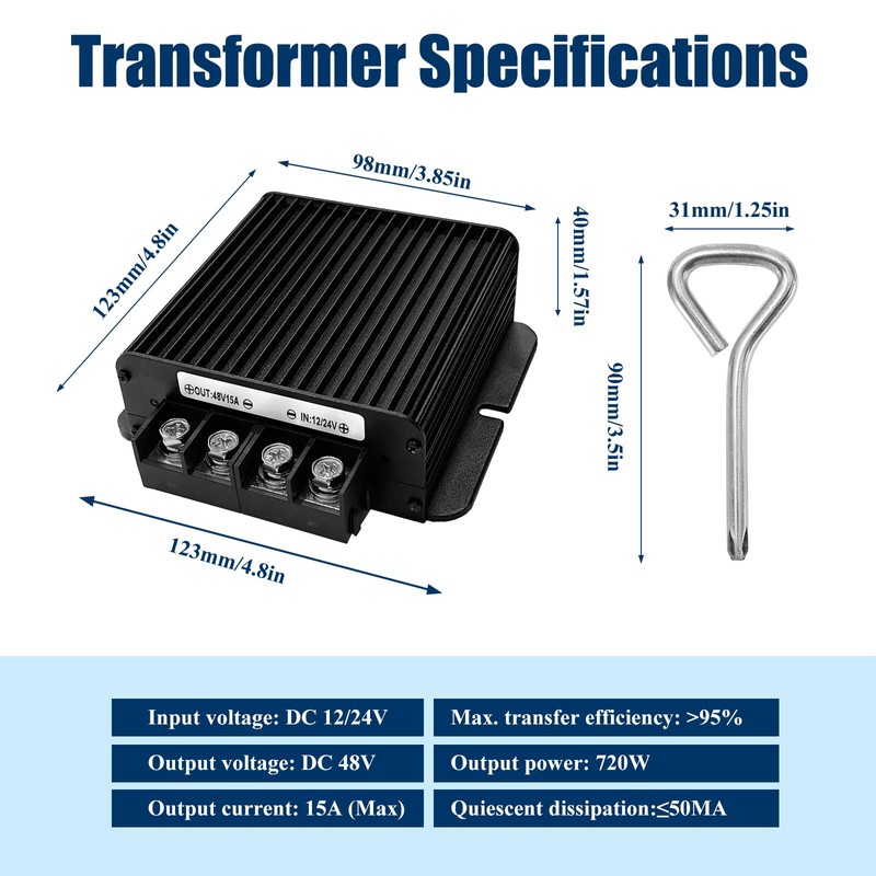 MZHOU 720W Dc-Dc 48V 15A Power Converter 12V/24V to 48V
