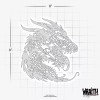 Wraith SprayWorks Dragon #2 - Reusable Airbrush Stencil Template
