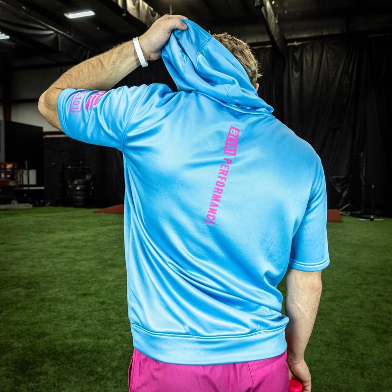 BSBL-SZN Short Sleeve Hoodie V2 - Cotton Candy Blue -