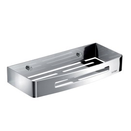 Gedy Nerva Rectangular Object Holder, Stainless Steel, Chrome, 30 x 12.8 x 4.5 cm