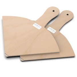 AUPROTEC Angie Pizza Shovel Wooden Pizza Board Birch Polished Set of 2 Size M 16 cm