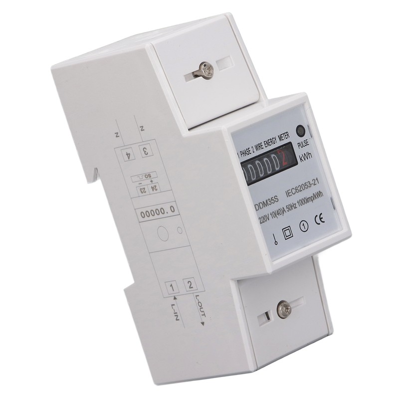 Single Phase Energy Meter Tester Digital Din Rail Electricity Monitor