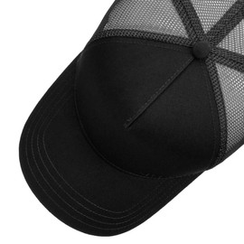 Stetson Classic Cotton Trucker Cap Women/Men - Baseball mesh Snapback, with Peak Spring-Summer - One Size Black