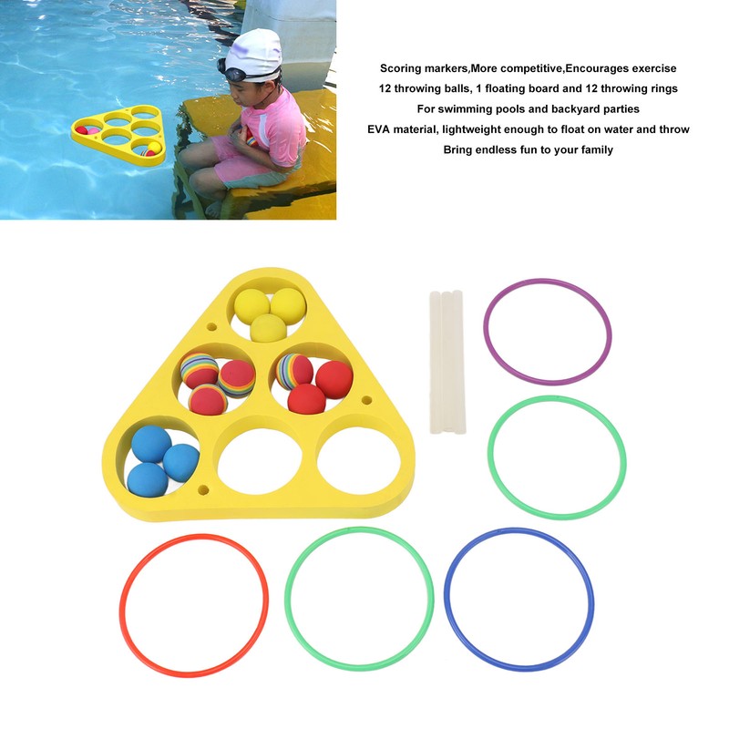 Ring Throw Pool Game Toy EVA Floating Foam with Balls