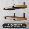 6-Pack Heavy Duty J-Shaped Shelf Brackets with Lip, 9-Inch Industrial