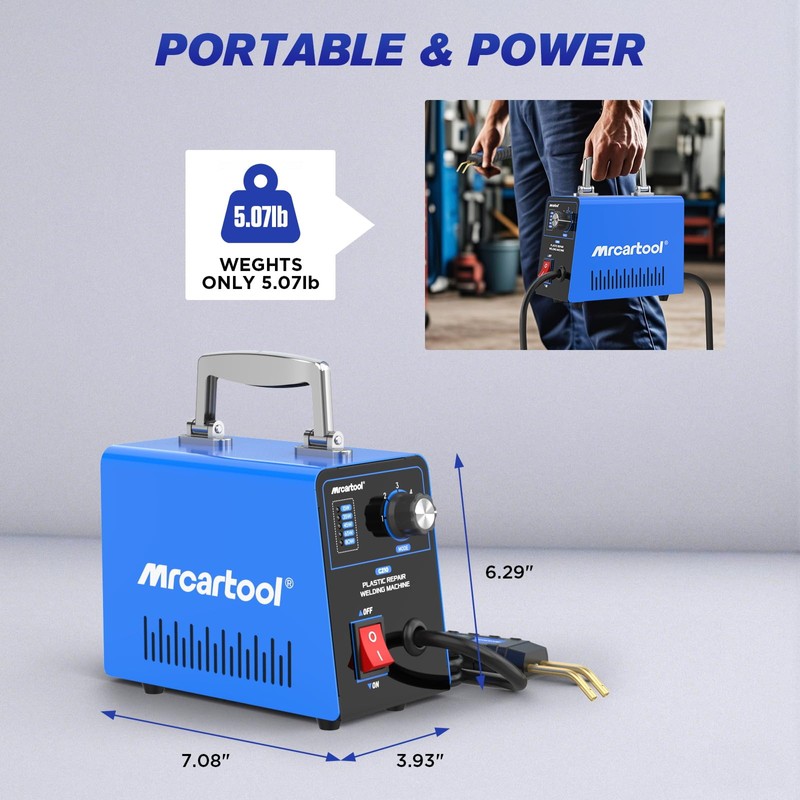 Plastic Welder Kit with 600pcs Hot Staples 110V Plastic Welding