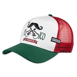 Coastal - Mexican Mustache (White/Green) - High Fitted Trucker Cap