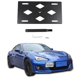 Front Bumper Tow Hook License Plate Mount Bracket for Subaru BRZ 2012-2020,No Drill Tow Bumper Tow Hole Hook License Plate Mount Adapter Relocation Kit Accessories (BRZ 2012-2020)